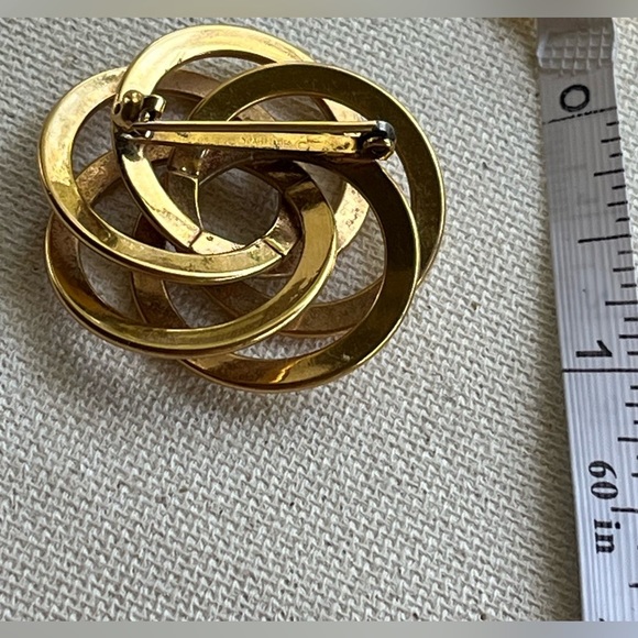 Vintage Napier Gold-Tone Knot Brooch Pin - Picture 3 of 3